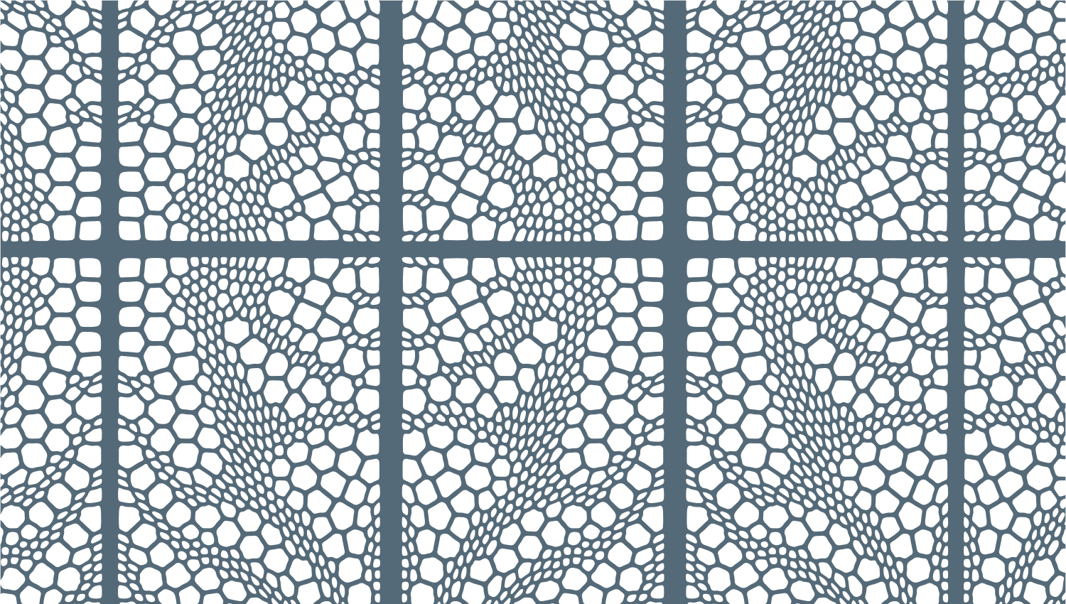 Parasoleil™ Cellular Flow© pattern displayed with a blue color overlay