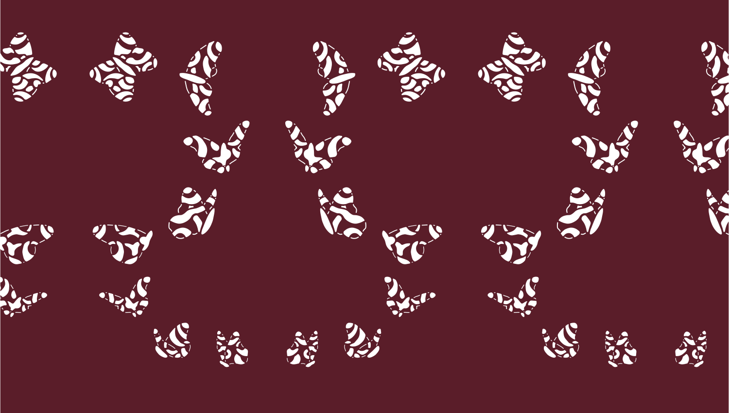 Parasoleil™ Migration© pattern displayed with a burgundy color overlay